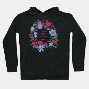 Exhale Now - Bi Flag- Flowers Hoodie